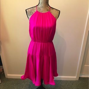 MILLY Silk Dress w/ Flounced Hem, SZ 4